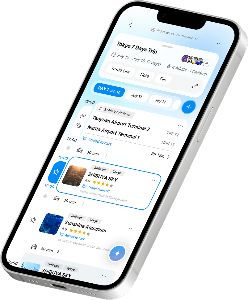 PickTrip app on iPhone